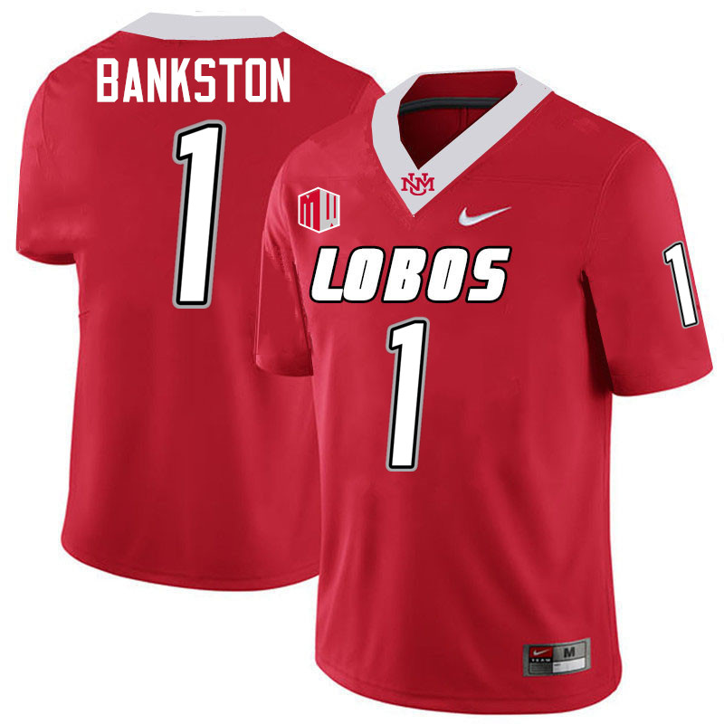 Damon Bankston UNM Lobos Jersey,New Mexico Lobos Football Jersey,Uniforms-Red
